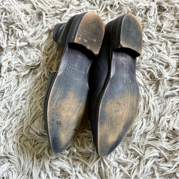 Free People Royale Asymmetrical Flat β Black Leather, Size 8 - Picture 7 of 9